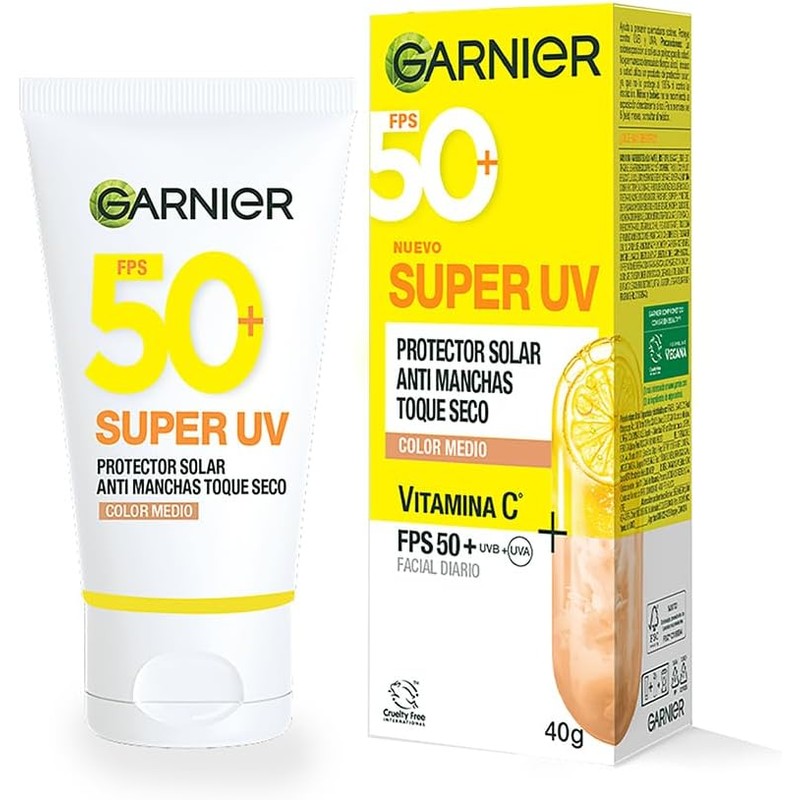 Garnier Super UV Protector Solar Facial Toque Seco Efecto Mate