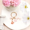 MUCOOS Pink Mermaid Keyring with Shells and Starfish Pendant Elegant