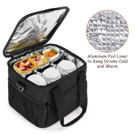 Trunab - Transportador de bebidas reutilizable de 4 tazas para entrega, con separadores extraíbles, portador de bebidas, para llevar, picnic, al aire última intervensión, viajes, negro, diseño patentado