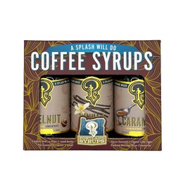 Portland Syrups Coffee Gift Set – Premium Syrups for Lattes, Espresso, Iced Coffee, and More – Organic Ingredients, Low Sugar, Perfect for Home Brews or Gifting – Box of Three 3.4oz Bottles