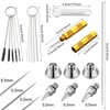 21 Pieces Airbrush Nozzle Cap Kit Airbrush Needle Replacement Parts