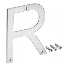 uxcell Stainless Steel House Letter, 3.94 Inch Letter R for Mailbox Hotel Address Door Sign, Polishing