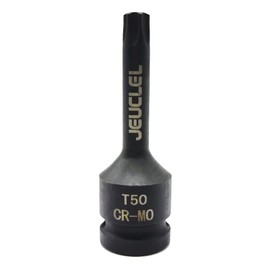 JEUCLEL T50 Torx Star 6 Point Impact Bit Socket, T50 1/2-Inch Square Drive 3-Inch Long Torx Socket, Cr-Mo Steel Lengthen Screwdriver Socket Adapter Tool