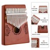 sourcing map 17 Keys Thumb Piano, Red Mini Portable Finger