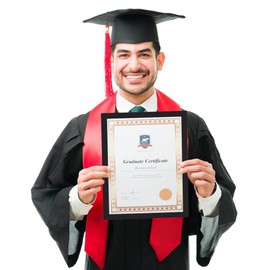 KTKDE 8.5 by 11 Picture Frame Black, Picture Frames 8.5 x 11frame with Shatter Resistant Plexiglass for Wall Mounting Display Horizontally or Vertically Hanging, Diploma Certificate Frames 8.5 x 11