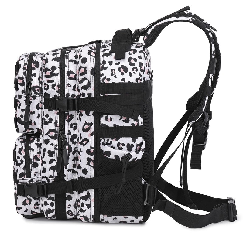 Delgeo Military Backpack, 25L Leopard Print