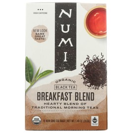 Numi Tea, Organic Black Tea, Breakfast Blend, 18 Tea Bags, 1.40 oz Each Numi Tea, Organic Black Tea, Breakfast Blend, 18 Tea Bags, 1.40 oz Each - 2pcs