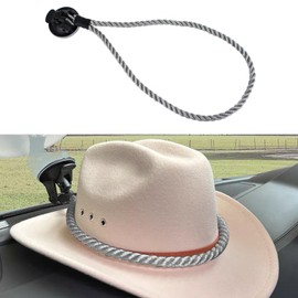 beypovk Cowboy Hat Holder for Truck, Cowboy Hat Mounts for Your Vehicle - Keep Hat Shape, Universal Car Hat Holder Rack with Suction Cup for Trucks, Dashboard, Windshield, Window, Door, Wall (Gray)
