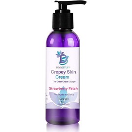 Crepey Skin Body & Face Cream With Hyaluronic Acid, Alpha Hydroxy and More (strawberry patch scent)