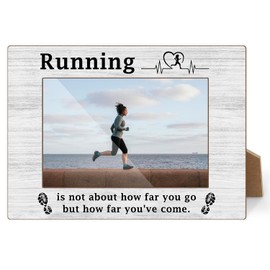 HOUSPEAK Running Race Picture Frame, 4x6 Photo Frame, Cross Country Running Marathon Half Marathon Runners Gifts for Women Runner Female, Tabletop Picture Frames for Desk Decor-28
