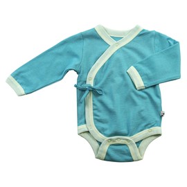 Baby Soy Long Sleeve Kimono Bodysuit Onesie (6-12 months, tea)