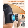 Shoulder Heating Pad with Massager & Magnetic Remote, Cordless Heating