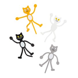 Cat Bendables - Party Favors and Bulk Toys - 24 Pieces