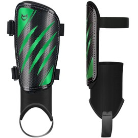 WVVOU Children's Shin Pads, Football Shin Pads for Boys and Girls, Shin Pads, Football Men with Double Adjustable Straps, Super Shock Resistance, Lightweight, CE Certified