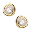 9ct Gold on Silver Diamond Stud Earrings - April Birthstone