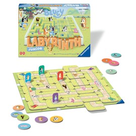 Ravensburger Bluey Toys and Gifts - Junior Labyrinth The Moving Maze Board Game for Kids Age 4 Years Up