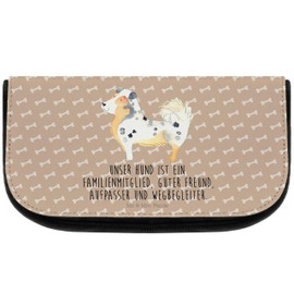 Mr. & Mrs. Panda Australia Shepherd Cosmetic Bag, brown, Hand Drawn