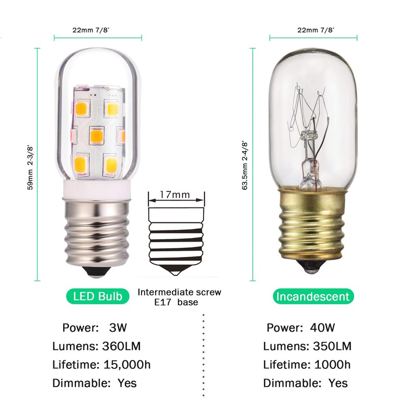 Neanete LED Microwave Appliance Light Bulb for Refrigerator Range Hood