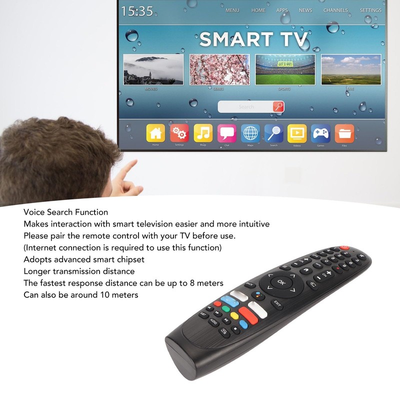 Voice Control Smart TV Remote Replacement for BLAUPUNKT, SANSUI, ORCA,