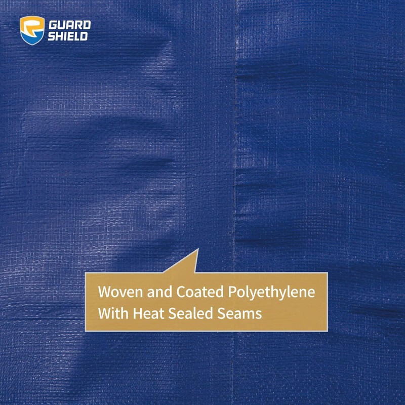 GUARD SHIELD Heavy Duty Matte Blue Tarp Waterproof 10x20 Feet