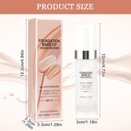 Pack of 2 Colour Changing Foundation for Mature Skin, Foundation Colour Changing, Colour Changing Foundation, Moisturising Foundation Make Up, Powerful Concealer, SPF15