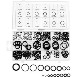 Parishop O-Ring Rubber Heat Resistant Oil Resistant Waterproof Gasoline Mechanical Repair Rubber Gasket Around Water 18 Types 225 Pieces AS