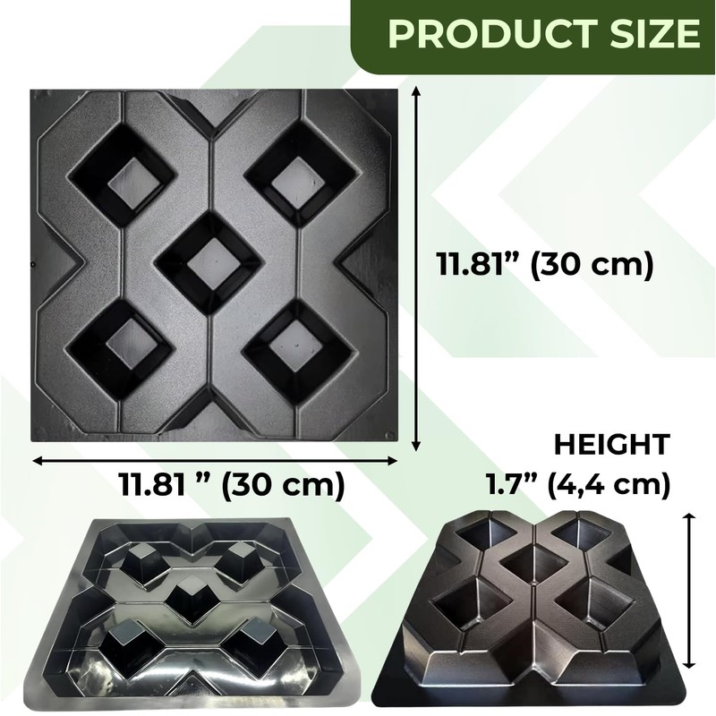 BETONEX Concrete Grass Pavers Breeze Block Paving Bricks Mold ABS