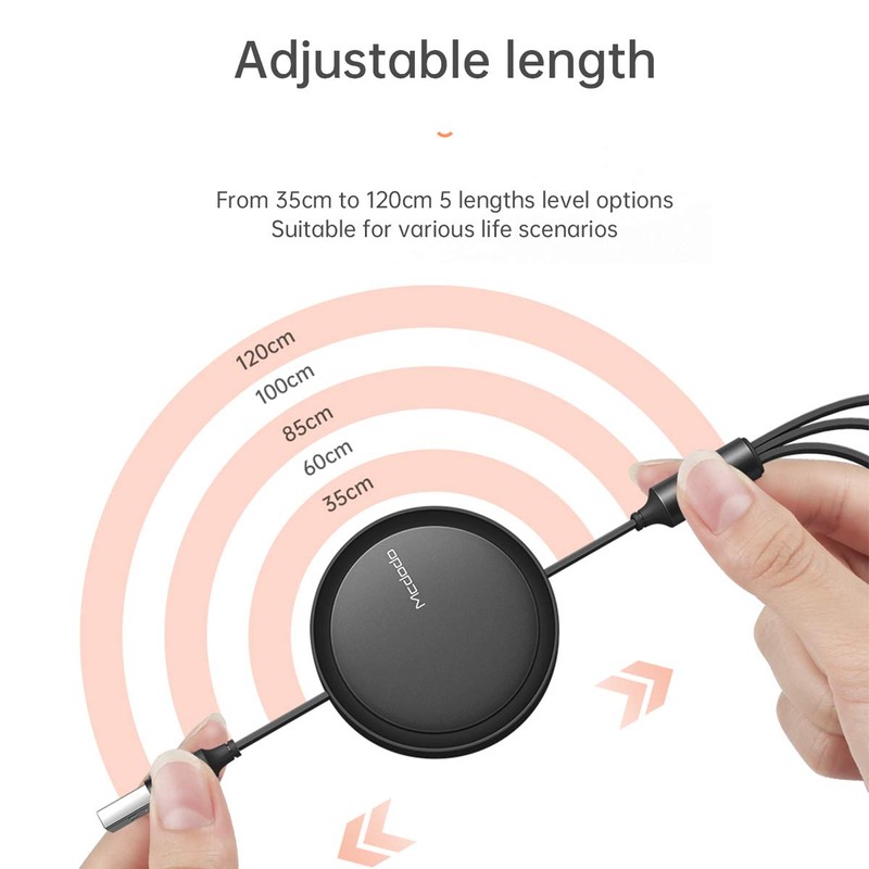 AICase Multi USB Kabel,Universal USB Ladekabel 3 in 1 einziehbares