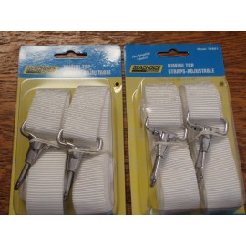 SEACHOICE BIMINI TOP STRAPS SEACHOICE 4PAC WHITE 78801 BOAT CANVAS ADJUST UP TO 96"
