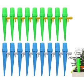 Watering System Potted Plants, Pack of 18 Balcony Watering System, Adjustable Automatic Plant Watering, Timer Watering, Holiday Watering Plants Water Dispenser (A)