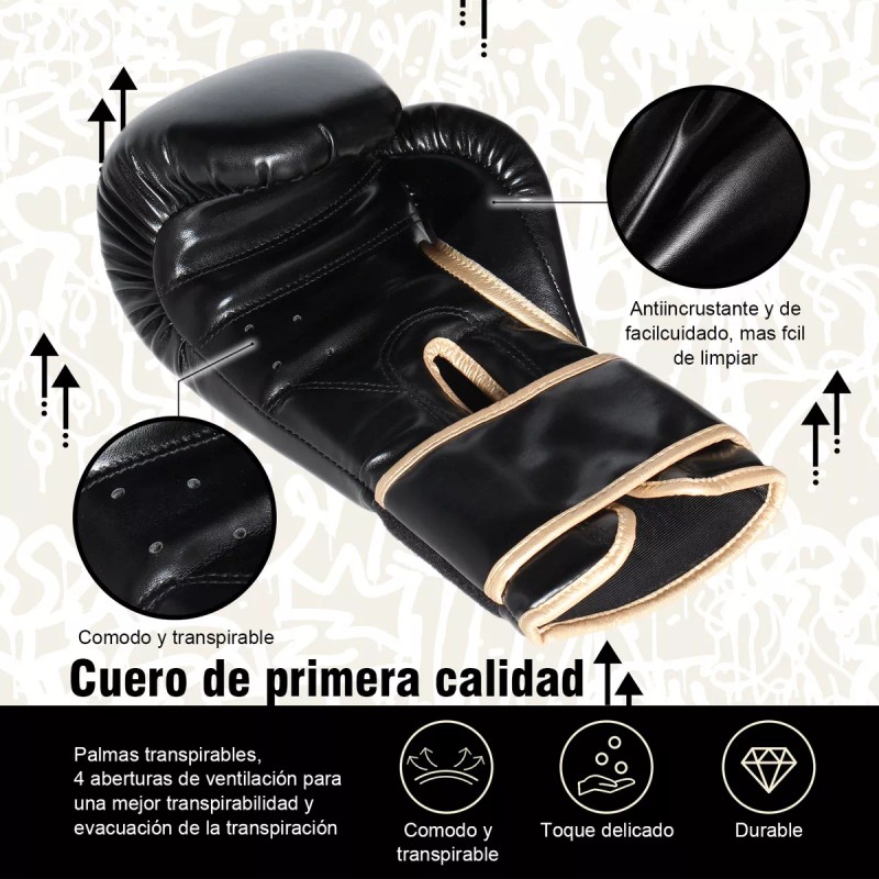 PUNKZZ Guantes De Box Punkzz Para Kickboxing,strap Velcro, 8 -