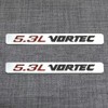 2Pcs 5.3L Vortec Hood Emblems Engine Badge Side Door Decal