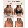OEAK Womens Comfortable Deep V Bras Wireless Push Up Seamless