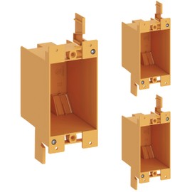 Inlight Single Gang Electrical Outlet Box, 14 Cubic Inch Junction Box, Old Work Box, UL Listed, 3 Pack, IN-0501-4-3