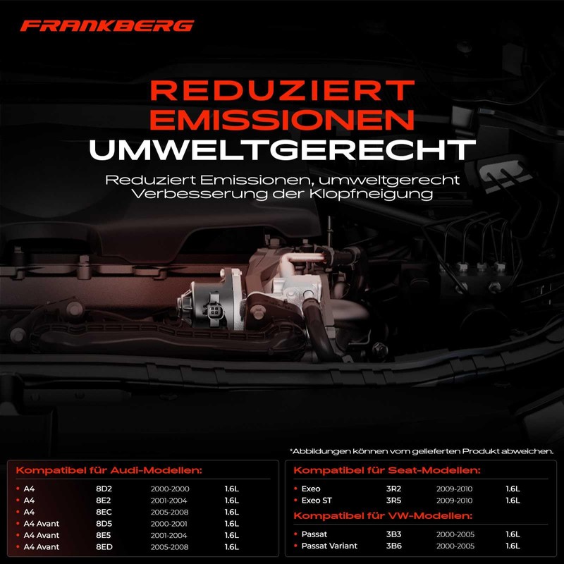 Frankberg EGR Valve Exhaust Gas Recirculation for A4 8D2, B5