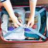 Bolsas de cosméticos transparentes azules (Paquete de 20) - Prácticas