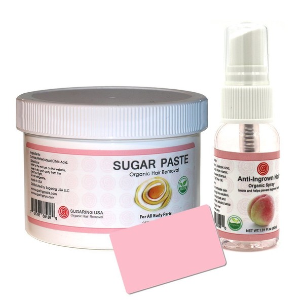 Sugaring Waxing Kit by Sugaring NYC - Sugaring Paste, Sugaring Applicator, Anti-Ingrown and Bump Solution