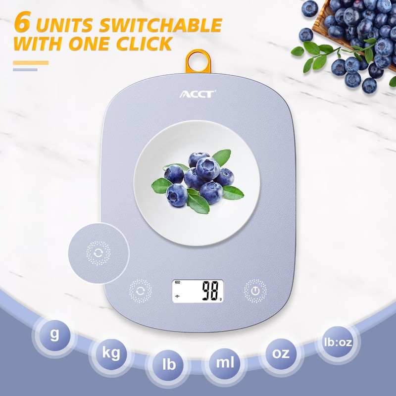 ACCT Digital Food Scale 11lb/0.1oz, Digital Kitchen Scale Weight in