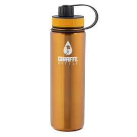 Giraffe Bottle 24oz Stainless Steel Drinking Bottle with Insulated and Direct-Drink Lids, Burnt Orange