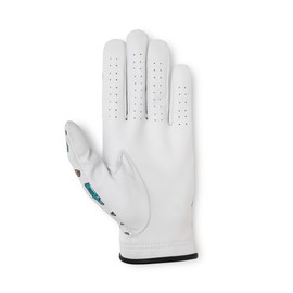 Fairway Finds Stay Hoppy Beer Pattern Premium Cabretta Leather Golf Glove - Left Hand Glove for Right Handed Golfers (Medium)
