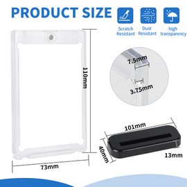 SWAWIS Set of 6 Trading Card Sleeves with Card Stand 35PT Toploader Card Magnetic Card Holder Card Sleeves UV Protection Card Sleeves Top Loader for Trading Cards