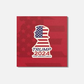 Unbranded Trump 2024 Take America Back 4'' X 4'' Square Wooden Coaster