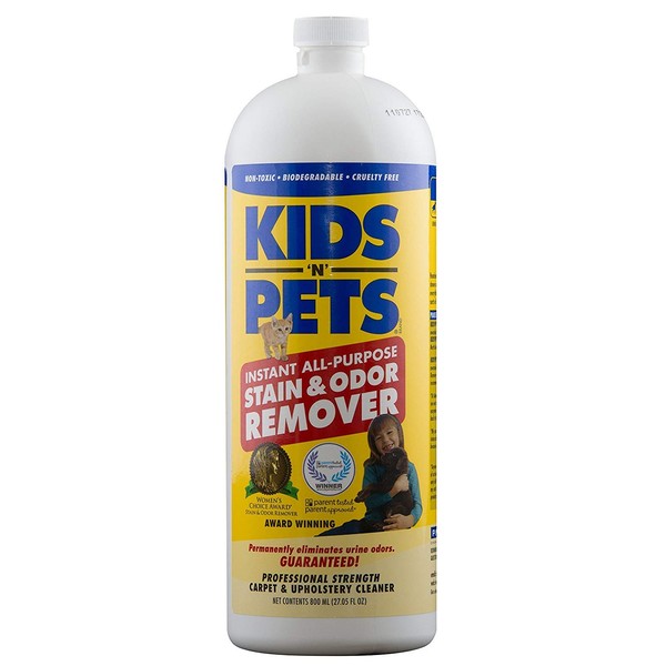 KIDS 'N' PETS Instant All-purpose Stain & Odor Remover – 27.05 oz. - (800 ml) | Proprietary Formula Permanently Eliminates Tough Stains & Odors – Even Urine Odors | Non-Toxic & Child Safe
