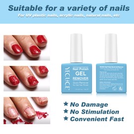 Gel Nail Polish Remover 3 Pack - Gel Polish Remover for Nail, Easily Remover Gel Nail Polish in 3-5 Mins, No Need to Soak or Wrap, Don't Hurt Your Nails(15ml)