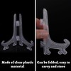 Oungy Mini Easel Stand, 80 Pcs Clear Plastic Display Easel