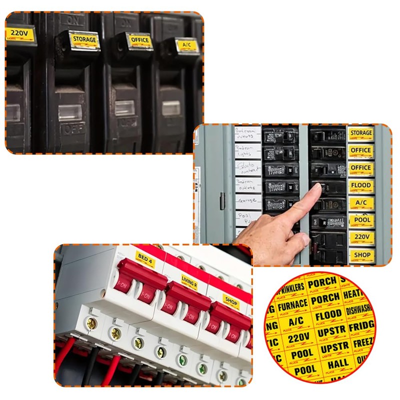 258PCS Circuit Breaker Labels Fuse Box Stickers Electrical Panel Labels