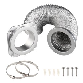 DV180 Magnetic Dryer Vent Connector Kit, 4 Inch Quick Connect Dryer Vent Coupling with 3.3 FT Aluminum Hose, Dryer Vent Hose Connector for Tight Spaces and Easy Cleaning