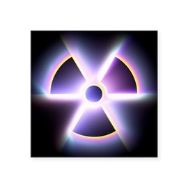 CafePress Radiation Warning Sign Square Sticker 3 Square Bumper Sticker Car Decal