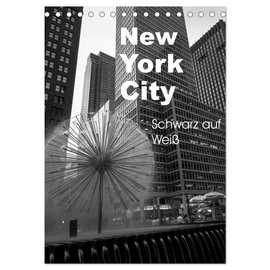 New York City Schwarz auf Weiß (Tischkalender 2026 DIN A5 hoch), CALVENDO Monatskalender: New York City, die besten Schwarz Weiß Fotos (CALVENDO Orte)