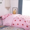 Morbuy Double Duvet Cover Set Girls Strawberry Bedding Set 3PCS,